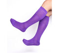 Purple Opaque Nylon Dress Socks for Men