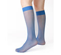 Blue Sheer Nylon Dress Socks for Men