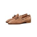 Handmade Lambskin Suede Tassel Loafers