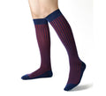 Two-Tone Ribbed Sheer Dress Socks — 3 Colorways
