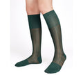 Ribbed Sheer Knee-High Dress Socks — 8 Colors
