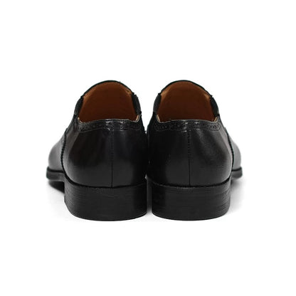 Handmade Dark Brown Cap-Toe Oxford Brogue Shoes for Men, Leather Lace-Up Dress Shoes