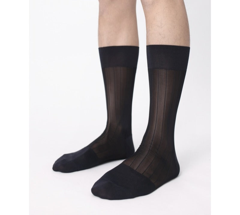 sheer dress socks men Mens Red Origins Silky Knee-High OTC Nylon TNT thin (TNT) over the calf dress sock is the perfect addition to your dress and work wardrobe Men Stretch Sheer Mesh Striped