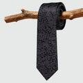 Abstract Textured Mulberry Silk Necktie, Yarn-Dyed Jacquard Woven Mens Tie