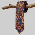 Feather Pattern Mulberry Silk Necktie, Yarn-Dyed Jacquard Woven Mens Tie