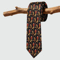 Golfer Swing Mulberry Silk Necktie, Yarn-Dyed Jacquard Woven Mens Tie