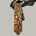 Baroque Floral Mulberry Silk Necktie, Yarn-Dyed Jacquard Woven Mens Tie