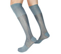 Ribbed Sheer Knee-High Dress Socks — 8 Colors